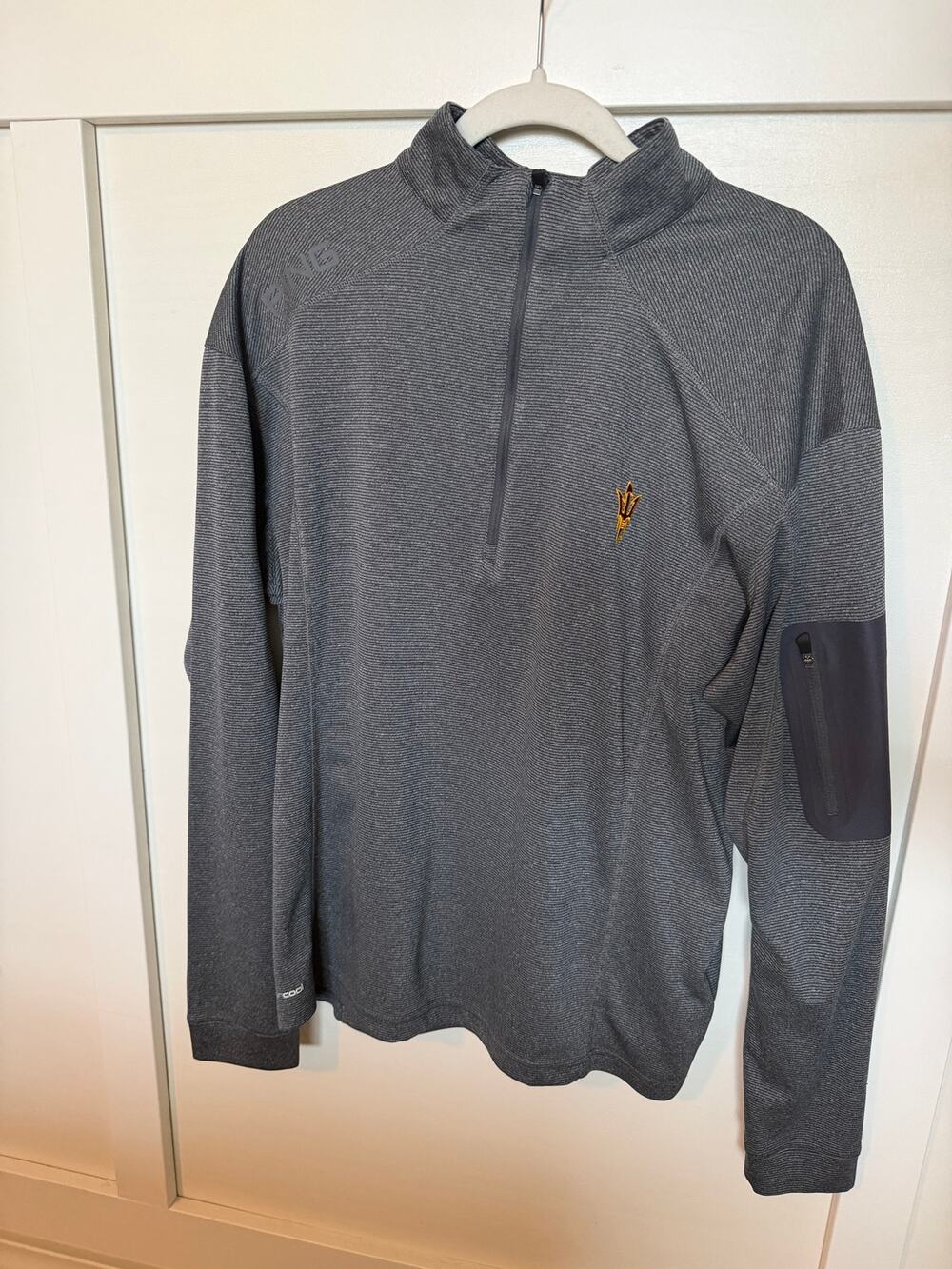 PING ASU Arizona State Sun Devils 1/4 Zip Pullover Gray SensorCool Large